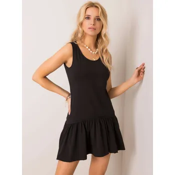 Dámské šaty Černé bavlněné šaty RUE PARIS RV-