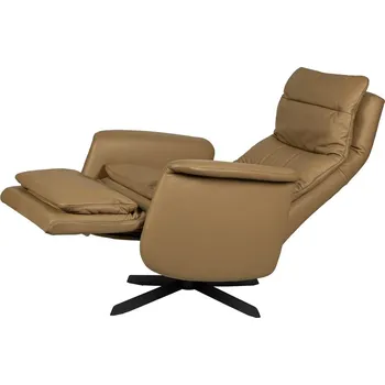 Křeslo Otočné a polohovací kožené křeslo SENSMOR s mechanickým polohováním