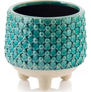 Květináč Modrý keramický Květináč Polnix 13 cm x 12 x 13 cm