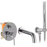 Podomítková vanová baterie REA LUNGO chrom + BOX