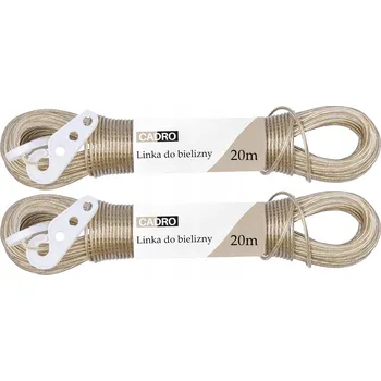 Sušák na prádlo 2x Šňůra na prádlo s kovovým jádrem, 20 m