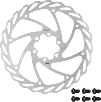 Komponent pro jízdní kolo brzdový kotouč Force 4 (6 šroubů) - Stříbrná, 180mm (6děr)