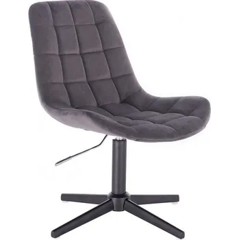 LuxuryForm DESIGN Židle PARIS VELUR na černém kříži - šedá