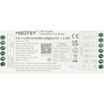 LED osvětlení MiBoxer PZ5 Ovladač LED pásků 5v1 Zigbee 3.0 TUYA RGBW RGB+CCT Mi-Light