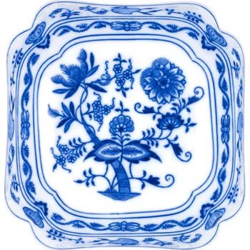 Jednorázové nádobí Cibulák Mísa salátová čtyřhranná 21cm vysoká Originál Český porcelán Dubí 2. jakost