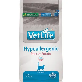 Krmivo pro kočku Vet Life Natural Feline Hypoallergenic Pork & Potato Adult 1,5 kg