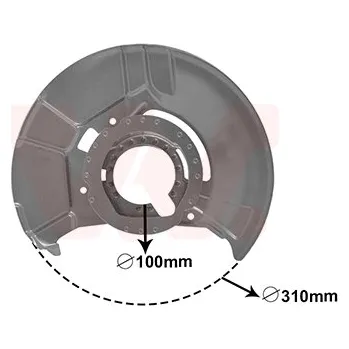 Brzdový kotouč Ochranný plech proti rozstřikování, brzdový kotouč VAN WEZEL 0640371