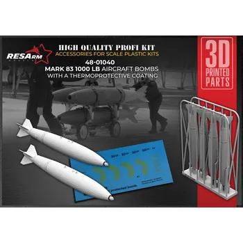 Plastikový model RESARM 1/48 Mk83 thermally protected bombs (2 pcs.)