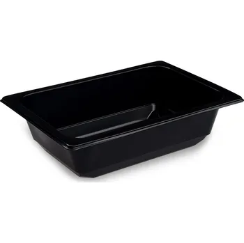 Jednorázové nádobí Miska hranatá černá (PP) 178 x 127 x 50 mm 600ml [100 ks]