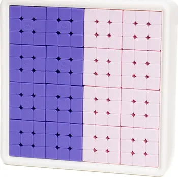 Hlavolam Spelling Cube 4x4 MonsterGo Růžovo-fialová