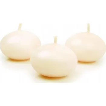 Svíčka PartyDeco Plovoucí svíčka jemně krémová 1 ks - plovoucí svíčky slavnostní svatební výzdoba