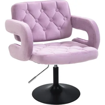 LuxuryForm DESIGN Kosmetická židle ADRIA VELUR na černém talíři - levandule