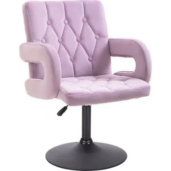 LuxuryForm DESIGN Židle BOSTON VELUR na černém talíři - levandule