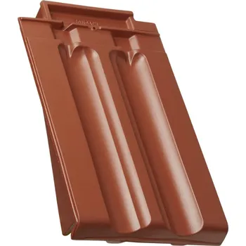 pálená krytina Tondach - Francouzská 14 ŠL - okrajová levá, tmavě hnědá engoba