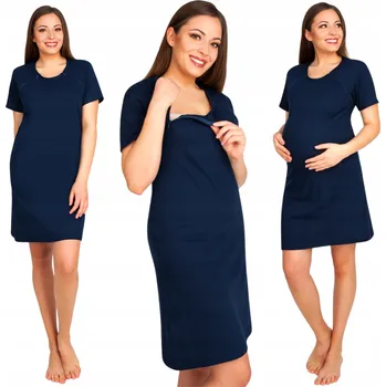 Dámská noční košile Košile pro kojící Przyszła Mama XXL bavlna krátký rukáv