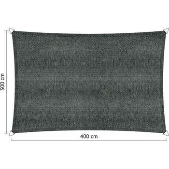 Stínicí technika Lazy Momo Sluneční obdélník basic 3,0 x 4,0 m Barva: Šedo-hnědá