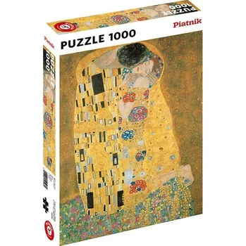 3D puzzle Puzzle Klimt: Polibek 1000 dílků (Metalické)