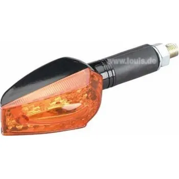 Osvětlení pro motocykl Louis Mini blinkr Barva: černá, Možnosti: 40 mm přední pravý - zadní levý, Barva sklíčka: Oranžové