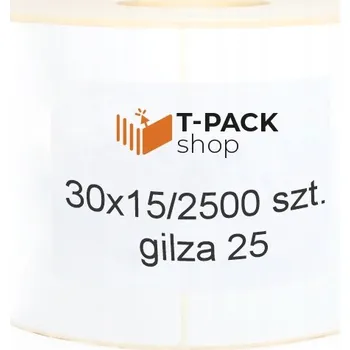 Speciální papír Termoetikety 30x15 mm, 2500 ks, bílé