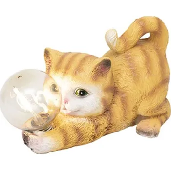 Venkovní osvětlení SOMOGYI Svítidlo solární zahradní kočka se žárovkou