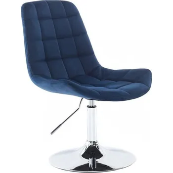 LuxuryForm DESIGN Židle PARIS VELUR na stříbrném talíři - modrá