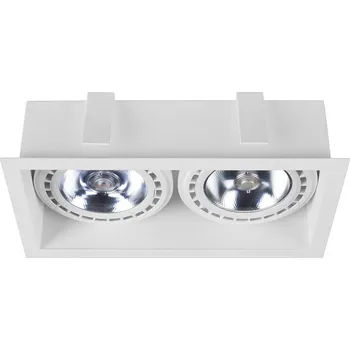 Lampička Euluna Zapuštěné stropní svítidlo Mod II, dvouplamenové, bílé - Montážní otvor: délka 23,3 cm, šířka 11,9 cm bílá 2 x 75 W - Doprava zdarma