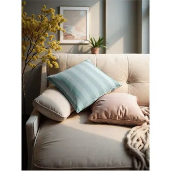 Polštář Sinsay - Saténový polštář s žakárovými pruhy - zelená - 657FT-77X - 657FT-77X-ONE