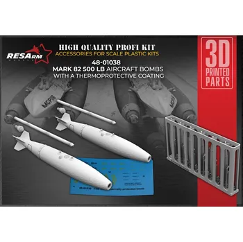 Plastikový model RESARM 1/48 Mk82 thermally protected bombs (2 pcs.)