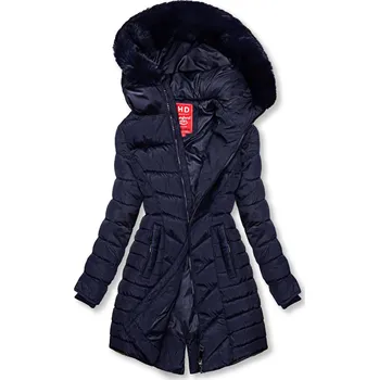 Tmavě modrá prošívaná bunda na podzim/zimu