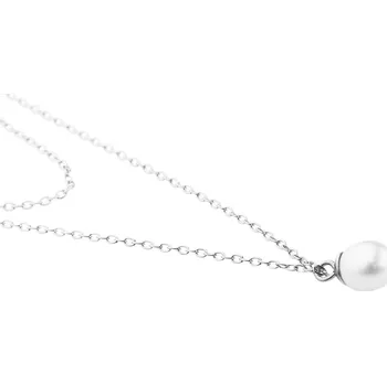 Náhrdelník franco bene Jemný náhrdelník s perličkou - stříbrný | 2895
