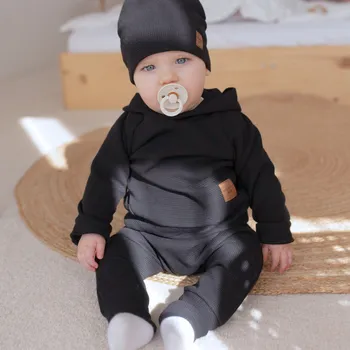 Chlapecká mikina Dětská vaflová mikina / černá Velikost: 86