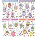 Anděl Přerov 6883 okenní folie 30 x 33,5 cm velikonoční vajíčka s glitry