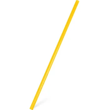 Jednorázové nádobí Slámka / brčko rovné žluté znovu použitelné 25cm/pr. 8mm