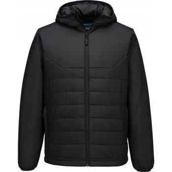 PORTWEST Bunda S608 Professional Hooded Insulated Baffle POR-S608BKRS S Černá