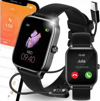 Hodinky Chytré Hodinky JG Smart MX-8 Dámské hodinky Polské Menu HD Volání Zlaté