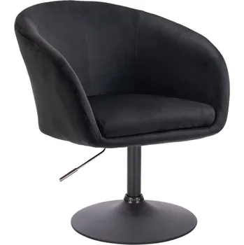 LuxuryForm DESIGN Židle VENICE VELUR na černém talíři - černá