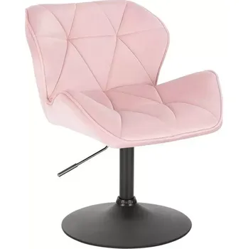 LuxuryForm DESIGN Kosmetické židle MILANO VELUR na černém talíři - světle růžová