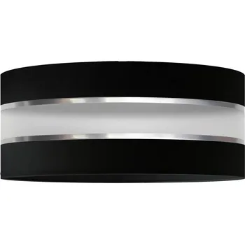 Lampička HELam Stínidlo na lampu Helen E27 Ø25/výška 15 cm černá/stříbrná černá, stříbrná, satinovaná - Doprava zdarma