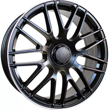 Alu kolo Alu kola Racing Line B1268, 18x8 5x112 ET45, černá matná + leštěný límec
