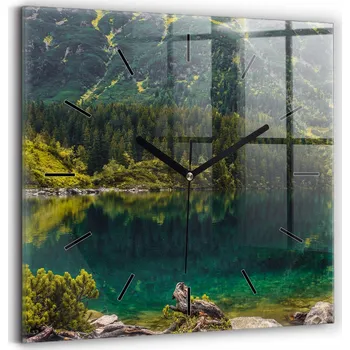 Hodiny Nástěnné hodiny Wallfluent, odstíny zelené, 30 cm