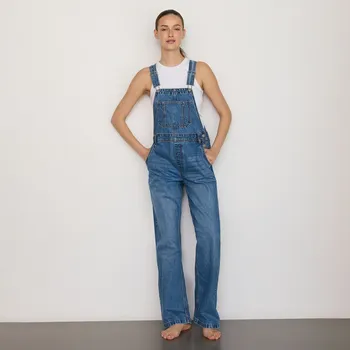 Dámské džíny Reserved - Džínové kalhoty s laclem - modrá - 9418B-55J - 9418B-55J-XL