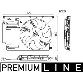 Chladič motoru Větrák, chlazení motoru MAHLE CFF 533 000P