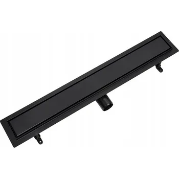 Lineární odtok VOGI Duo pod dlažbu ČERNÝ 100 cm NÍZKÝ SIFON fi 50 ocel