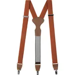 Pánské šle Avantgard - skořicové, tmavě hnědá kůže