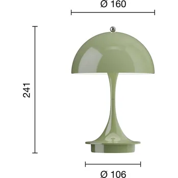 Venkovní osvětlení Louis Poulsen Panthella PORTABLE 160 V3, neprůhledná mechově zelená 1 x 2,5 W LED - Doprava zdarma