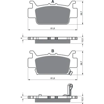 Brzdová destička Brzdové destičky GOLDFREN 382 AD 382 AD