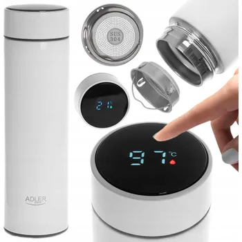 Termoska TERMOHRNEK na KÁVA, TERMOSKA UZAVÍRATELNÝ 500ML Bílý