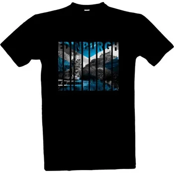 Pánská móda Tričko s potiskem Skotská vlajka s fotkou Edinburghu pánské