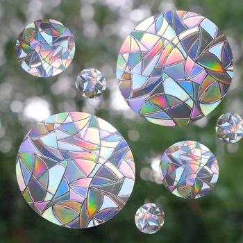 Okenní dekorace Duhové samolepky na okno 4/5,5/7/10/12 cm 21 ks