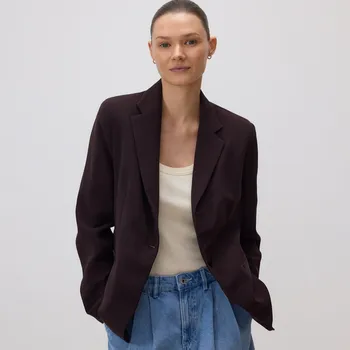 Reserved - Jednořadý blejzr - tmavě hnědá - 248FT-89X - 248FT-89X-XS